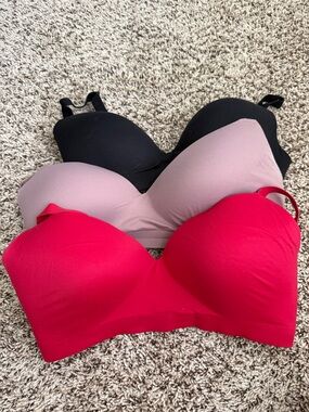 Wireless Soma Bras - Black, Mauve, Red